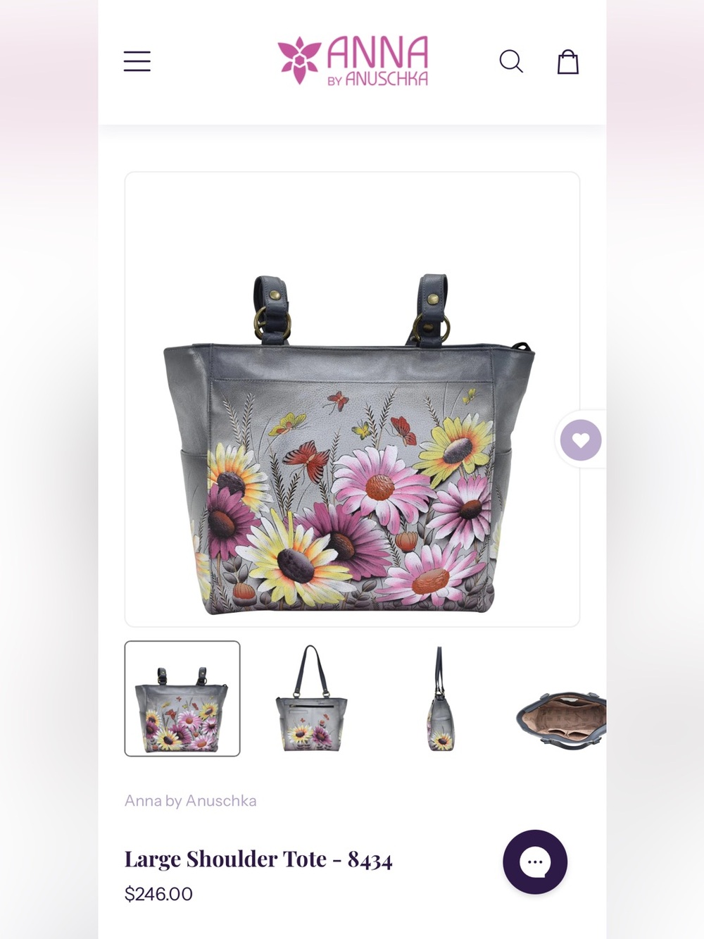 Anushka leather daisies Tote
